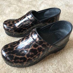 Leopard Print Dansko Clogs